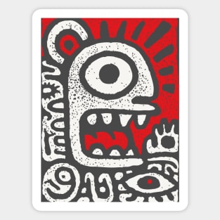 Shamanic Sun Deity | Tribal Third Eye Graphic Magnet